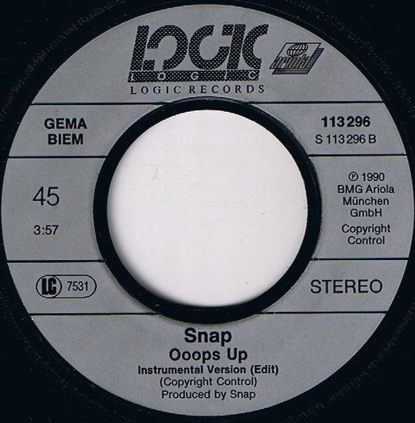 Snap! : Ooops Up (7", Single)
