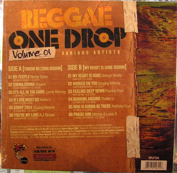 Various : Reggae One Drop Volume 01 (LP, Comp)