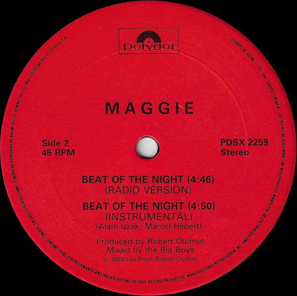 Maggie : Beat Of The Night (12")
