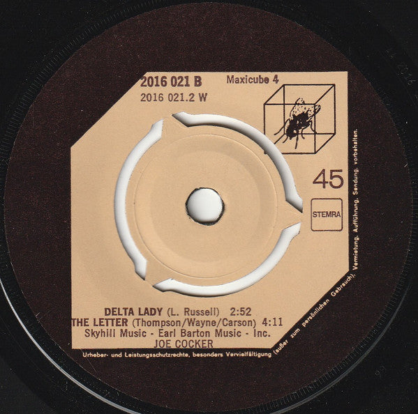 Joe Cocker : With A Little Help From My Friends / Delta Lady / The Letter (7", Maxi, 3-P)