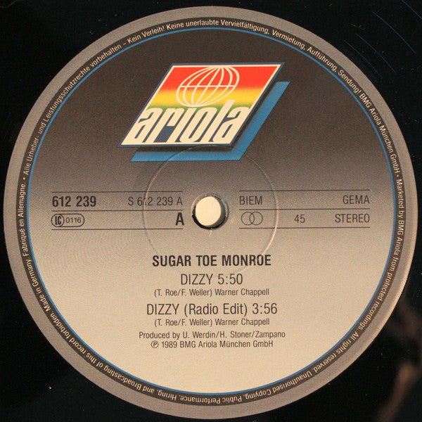 Sugar Toe Monroe : Dizzy (12", Maxi)