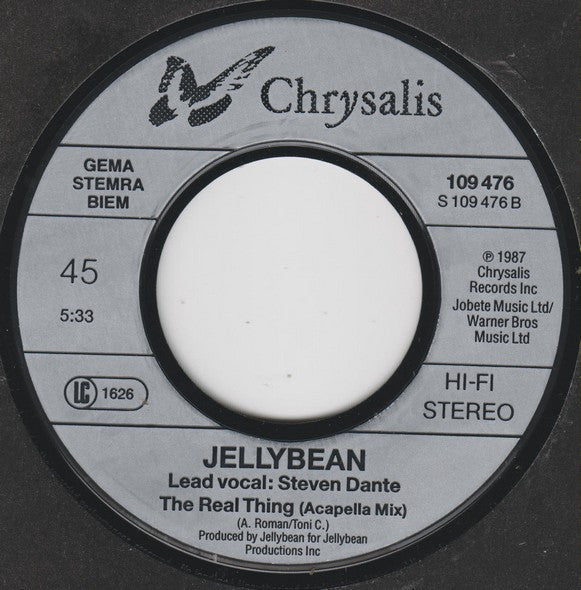 John "Jellybean" Benitez Featuring Steven Dante : The Real Thing (7", Single)