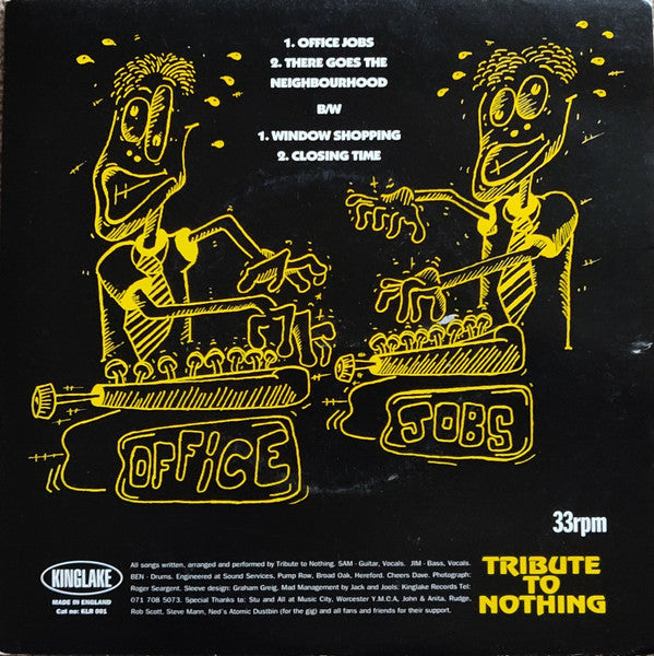 Tribute To Nothing : Office Jobs (7", EP)