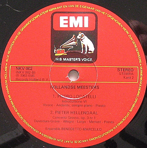 Willem de Fesch / Jan Pieterszoon Sweelinck / Pietro Antonio Locatelli / Pieter Hellendaal - Ensemble Benedetto Marcello : Hollandse Meesters (LP, Album)