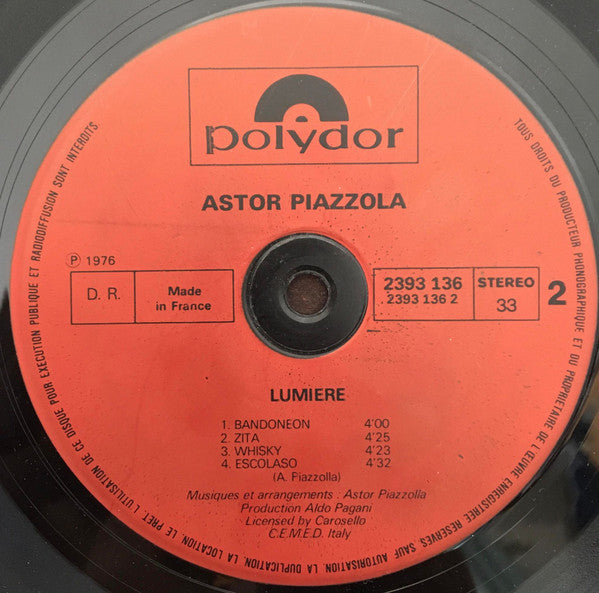 Astor Piazzolla : Lumiere (LP)