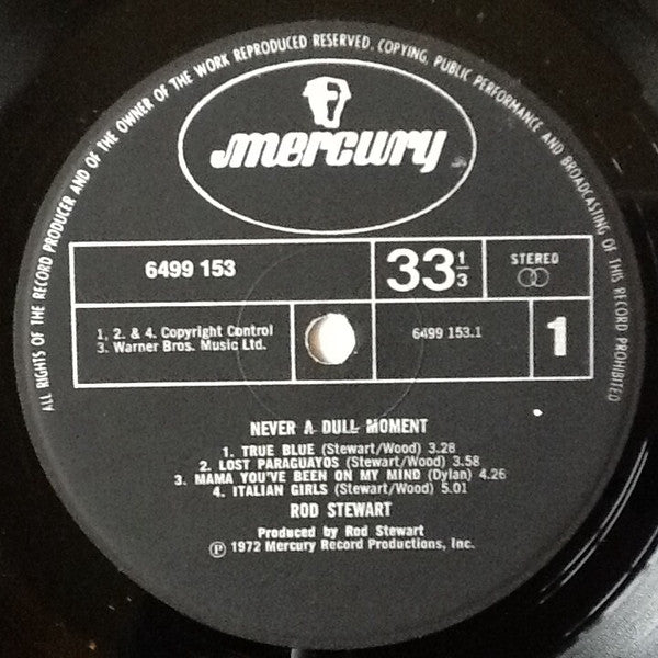 Rod Stewart : Never A Dull Moment (LP, Album, Gat)
