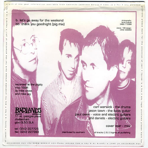 Girl Of The Year : Let's Go Away For The Weekend (7", Ltd)