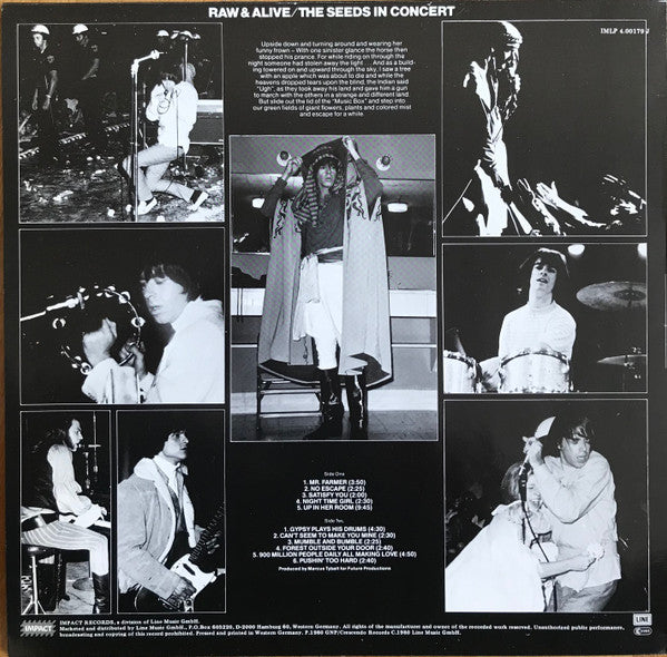 The Seeds : Raw & Alive /Merlin's Music Box (LP, Album, RE, Whi)