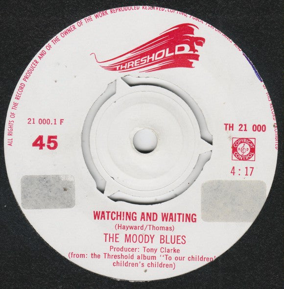 The Moody Blues : Watching And Waiting (7", Single)