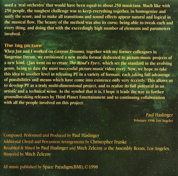 Paul Haslinger : Planetary Traveler (2xCD, Album + CD-ROM, Enh)