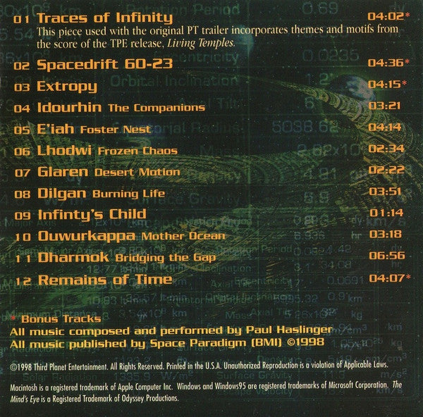 Paul Haslinger : Planetary Traveler (2xCD, Album + CD-ROM, Enh)