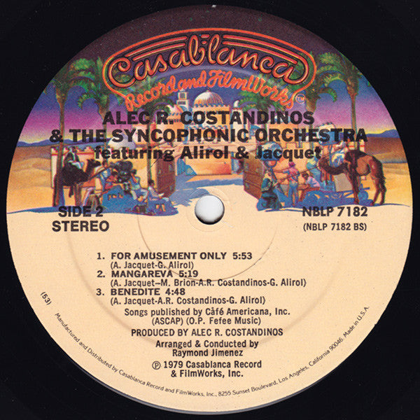 Alec R. Costandinos & The Synchophonic Orchestra* Featuring Alirol* & Jacquet* : Alec R. Costandinos & The Syncophonic Orchestra Featuring Alirol & Jacquet (LP, Album)