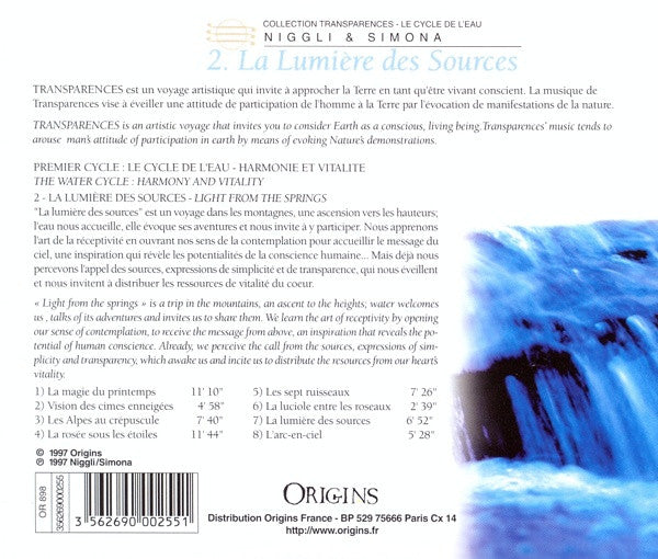 Niggli & Simona : La Lumière Des Sources (CD, Album)