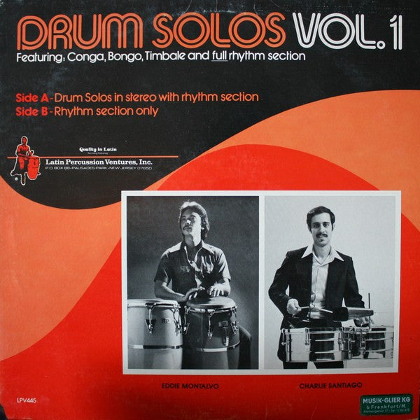 Eddie Montalvo, Charlie Santiago : Drum Solos Vol. 1 (LP, Album)