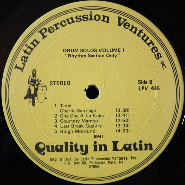 Eddie Montalvo, Charlie Santiago : Drum Solos Vol. 1 (LP, Album)