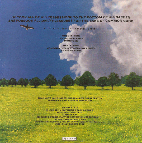 John Matthias : The Insurance Man (12")