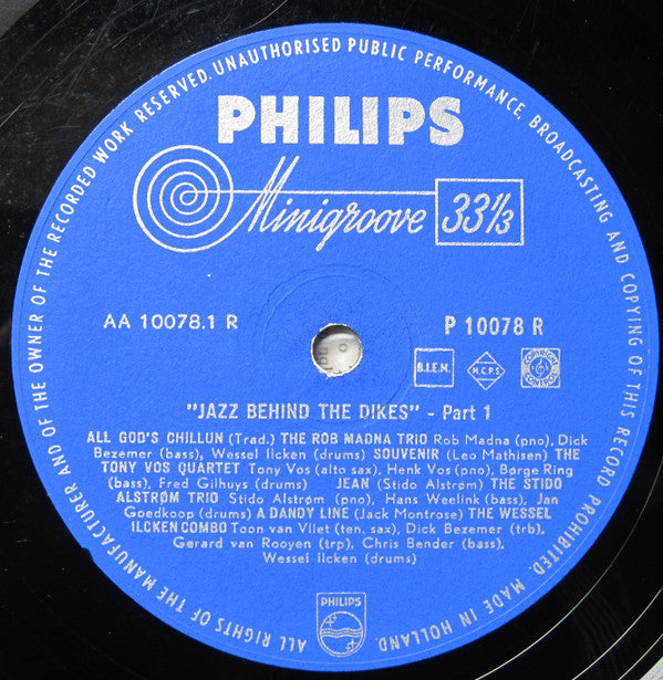 Various : Jazz Behind The Dikes (10", Comp, Mono)