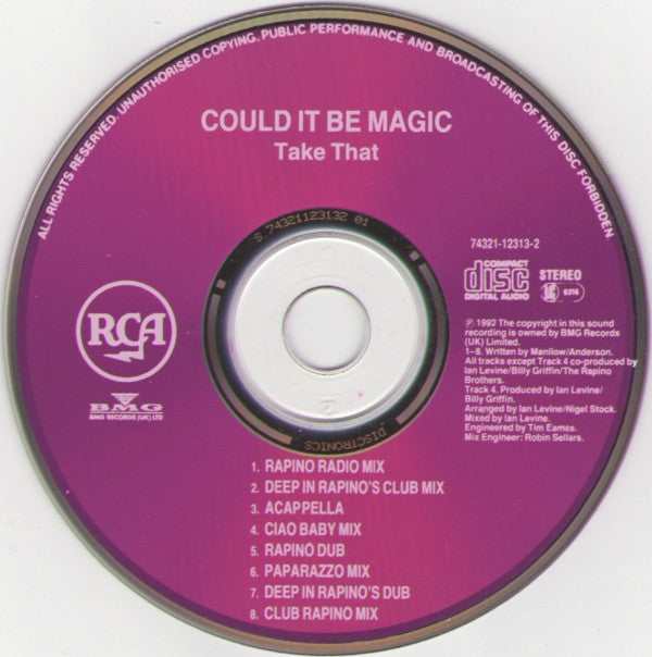 Take That : Could It Be Magic (CD, Single)