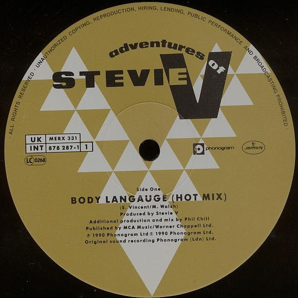 Adventures Of Stevie V. : Body Language (Remix) (12")