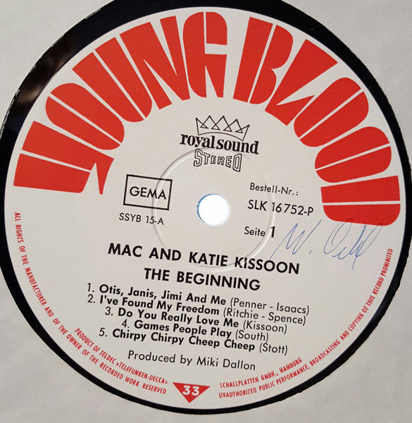 Mac & Katie Kissoon* : The Beginning (LP, Album)