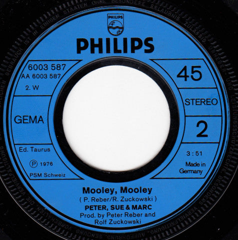 Peter, Sue & Marc : Cindy (7", Single)