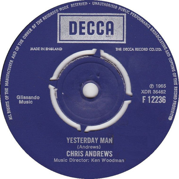 Chris Andrews (3) : Yesterday Man (7", Single, RE, Box)