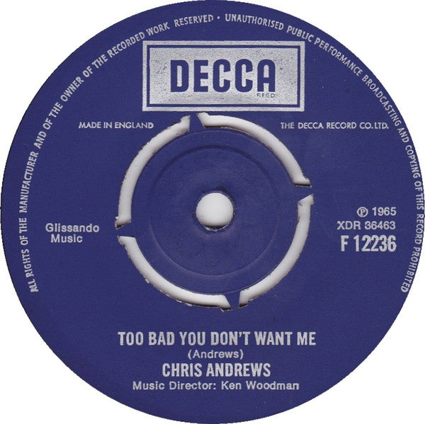 Chris Andrews (3) : Yesterday Man (7", Single, RE, Box)