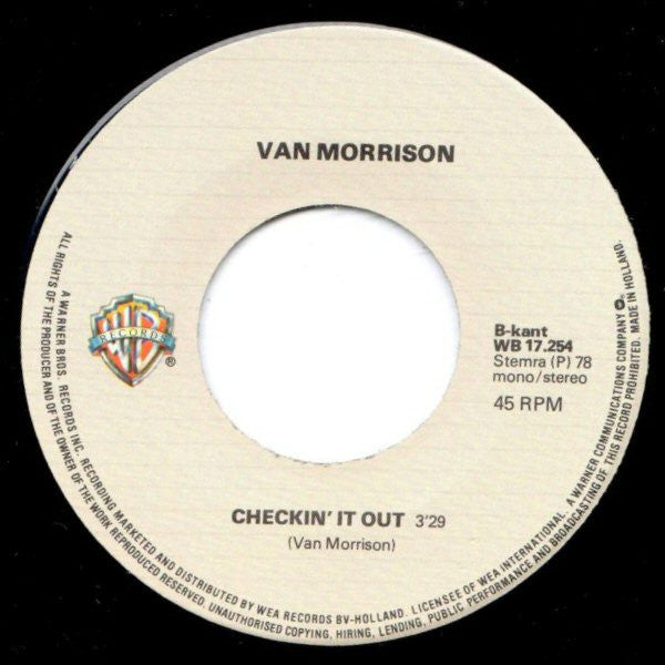 Van Morrison : Wave Length (7", Single)