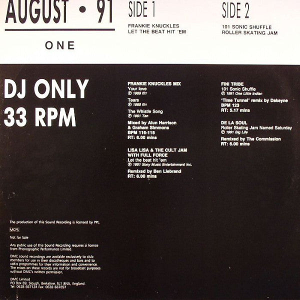 Various : August • 91 (One) (12", P/Mixed)