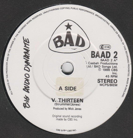 B.A.D.* : V. Thirteen (7", Single)