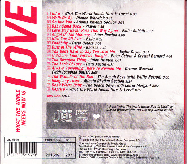 Various : What The World Needs Now Is Love (CD, Comp, Dig)