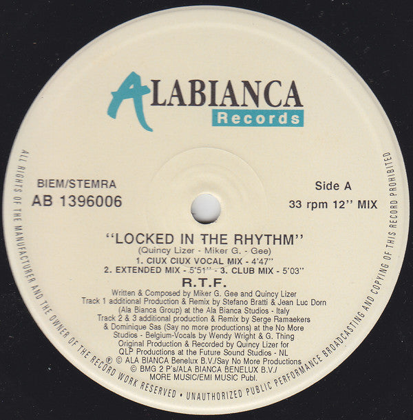 RTF : Locked In The Rhythm (12")