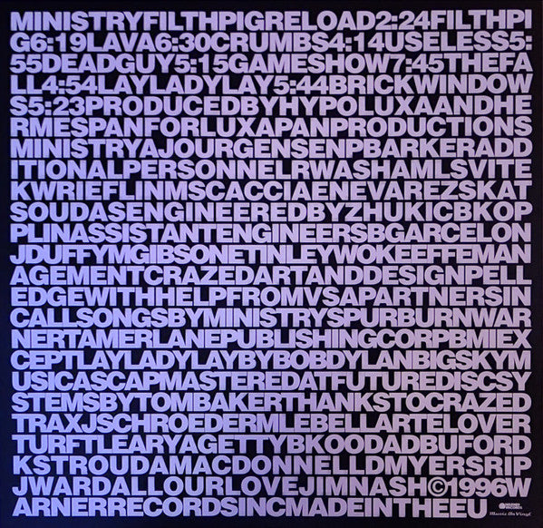 Ministry : Filth Pig (LP, Album, RE)