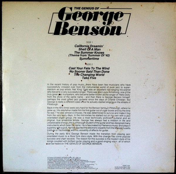 George Benson : The Genius Of George Benson (LP, Comp)