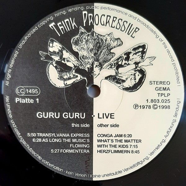 Guru Guru : Live (2xLP, Album)