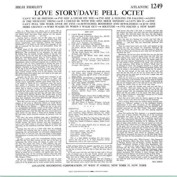 Dave Pell Octet : Love Story (LP, Album, RE)