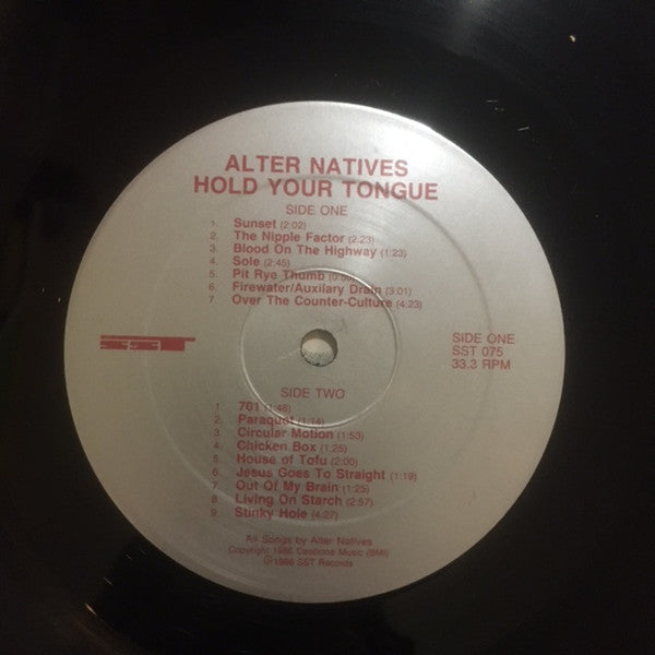 Alter-Natives : Hold Your Tongue (LP, Album)