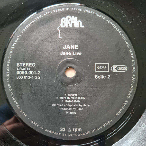 Jane : Jane Live (2xLP, Album, Bla)