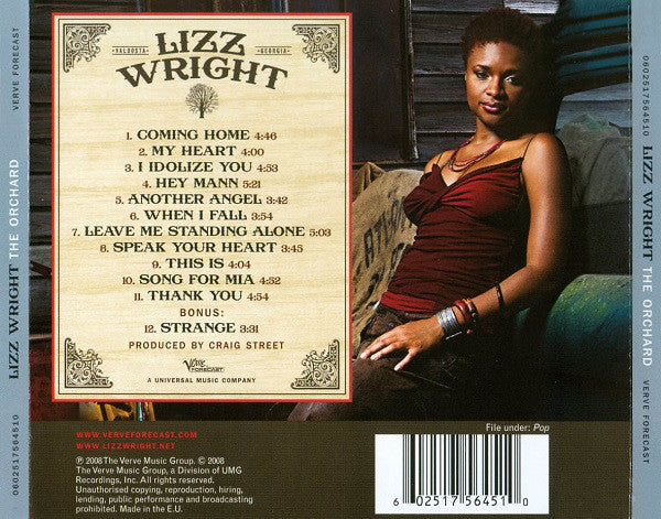 Lizz Wright : The Orchard (CD, Album)