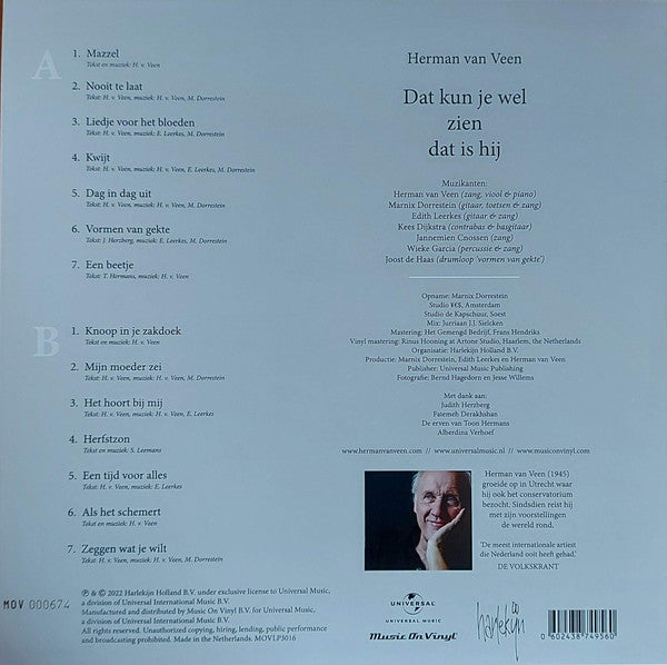 Herman van Veen : Dat Kun Je Wel Zien Dat Is Hij (LP, Album, Ltd, Num, S/Edition, Sil)