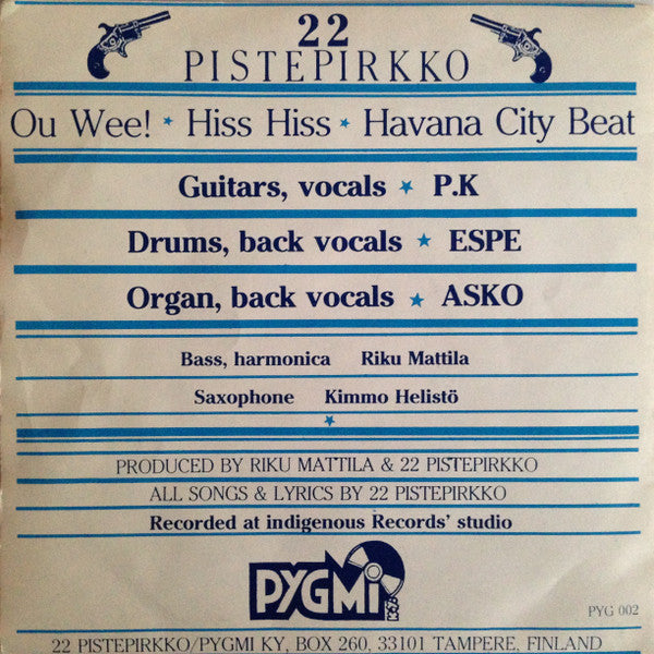 22 Pistepirkko : Ou Wee! (7", Maxi)