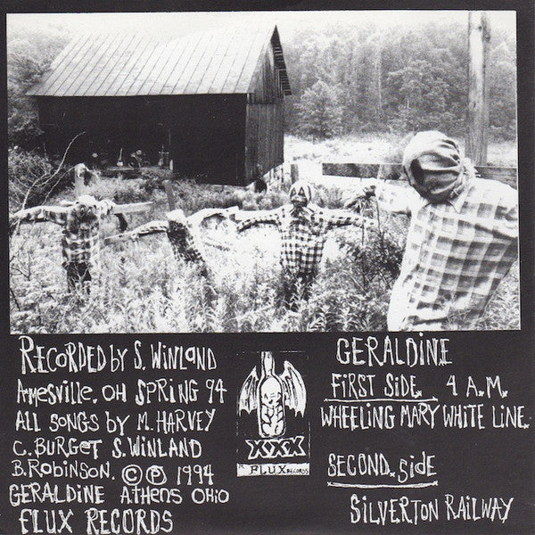 Geraldine (8) : 4 A.M. / Wheeling Mary White Line / Silverton Railway (7", Single)