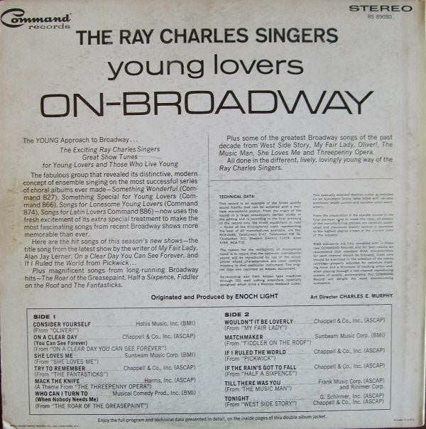 The Ray Charles Singers : Young Lovers On-Broadway (LP, Album, Gat)