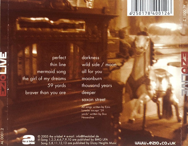 Ezio (2) : Live Cambridge (CD, Album)