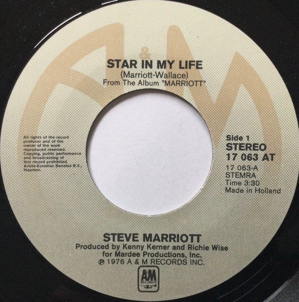Steve Marriott : Star In My Life (7")