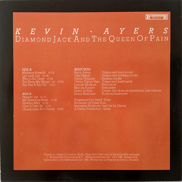 Kevin Ayers : Diamond Jack And The Queen Of Pain (LP, Album)