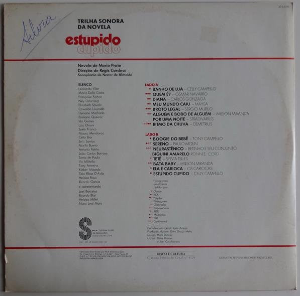 Various : Estúpido Cupido (Trilha Sonora Da Novela) (LP, Comp)