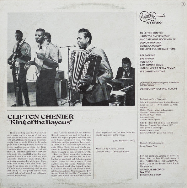 Clifton Chenier : King Of The Bayous (LP)