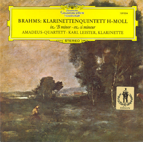 Johannes Brahms - Amadeus-Quartett / Karl Leister : Klarinettenquintett H-Moll Op. 115 (LP)
