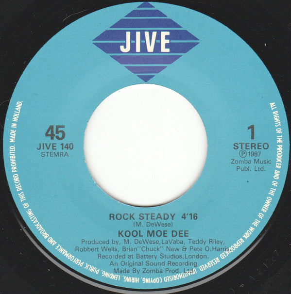 Kool Moe Dee : Rock Steady (7", Single)